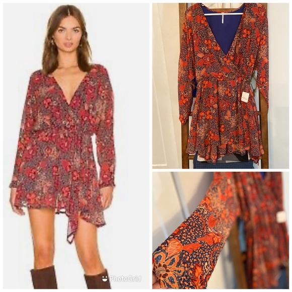 Free People Dresses & Skirts - NWT Free People, Small, Wrap Dress with Pockets